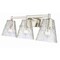 Z-Lite Analia Vanity, 3-Light, 26.25 In.W x 7.5 In.L x 9.25 In.H, Brushed Nickel/Clear Ribbed 1101-3V-BN - alternate 7